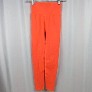 Fabletics Sculptknit Leggings Womens Size Medium Orange Textured High Waist
